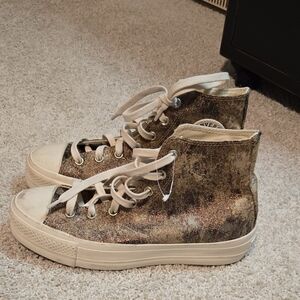 Converse Metallic High Top Sneakers